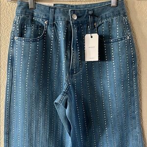 NWT: Rhinestone/Studded Women's Blue Jeans